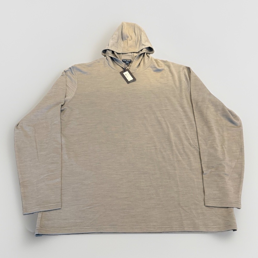 Peter Millar Hoodie Men 2XL Gray Crown Crafted Excursionist Flex Merino Pullover
